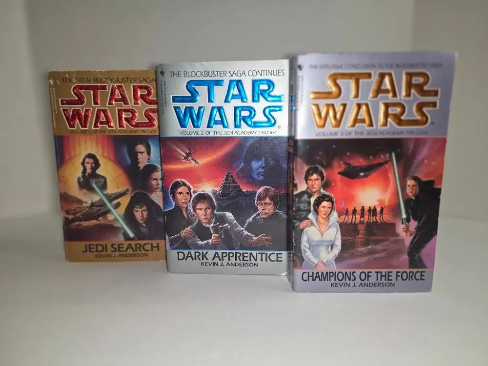 Vintage 90s Star Wars The Jedi Academy Trilogy 1-3 by Kevin J Anderson - PB